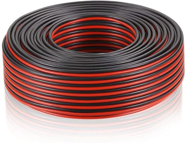 10839 Cavo Hi-Fi 03VH-H per Altoparlanti, Sezione 2x0.75mm, 50 mt, Nero/Rosso - immagine 2