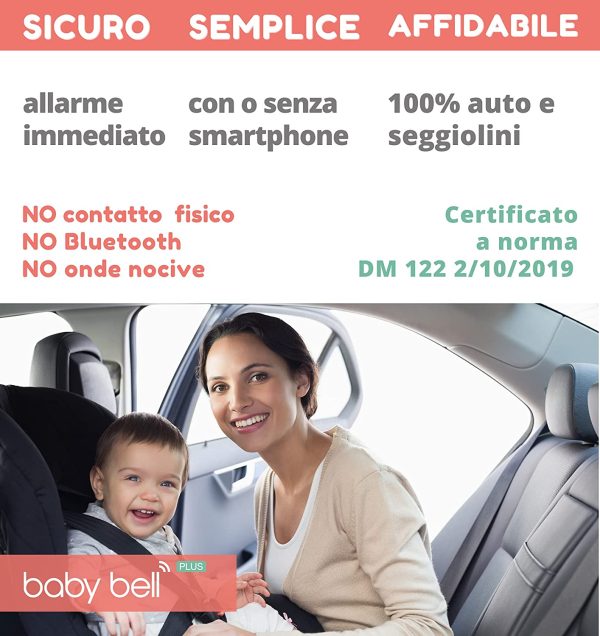 Dispositivo anti abbandono Steelmate Baby Bell Plus | universale 100% auto | espandibile | funziona anche senza smartphone - immagine 5