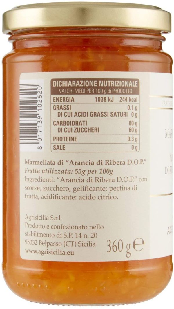 Agrisicilia Agr059 Marmellata di Arancia di Ribera Dop - 360 G - immagine 6