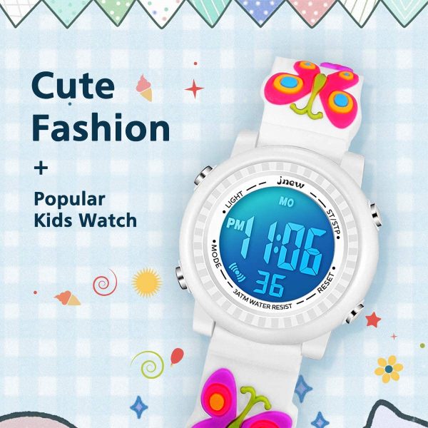 Bambini Orologi Bambini Sport Impermeabile 3D Carino Cartoon Digitale 7 Luci di Colore Orologio da Polso per Ragazzi Ragazze - immagine 4