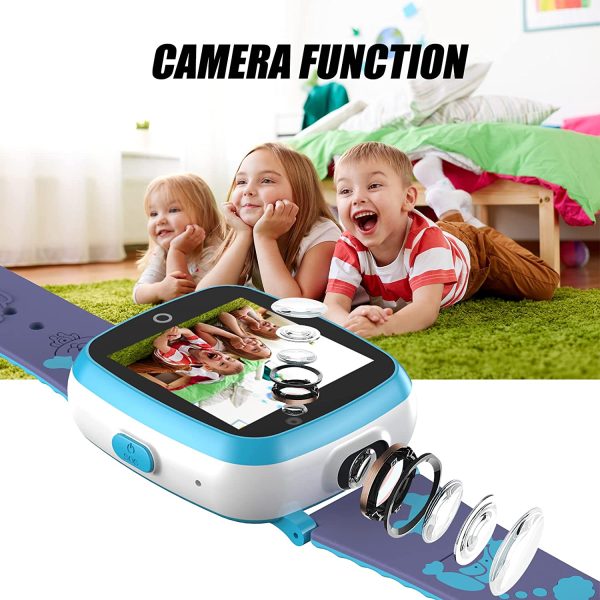 Orologio Intelligente Bambini con 6 Giochi, Smart Watch Phone per Bambini Musica MP3, Orologio Intelligente Bambini con Telefono Allarme Camera/Controllo dei genitori,3-12 Ys Regalo Bambini - immagine 2