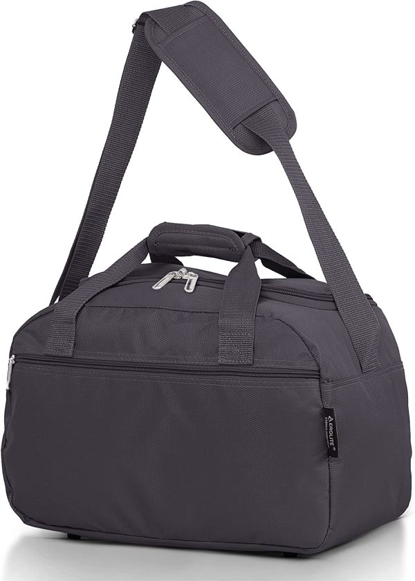 Aerolite Ryanair 40x20x25 Bagaglio a mano massimo Borsa da viaggio Borsa sportiva 20L (Carbone) - immagine 3