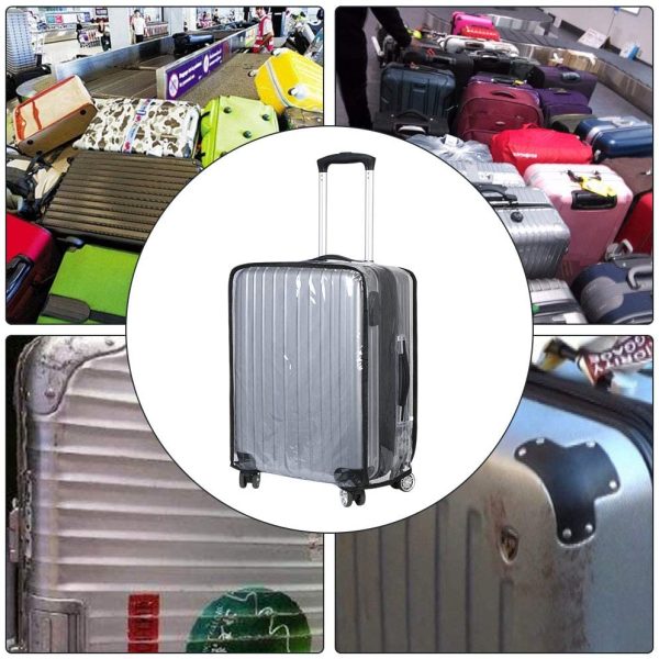 Vicloon Luggage Cover Protettore di Bagagli Suitcase Cover, Custodie Protettive per Valigie Trasparente PVC Impermeabile Anti-polvere Antigraffio per Affari Scuola Viaggi Utilizzo Quotidiano (20") - immagine 4