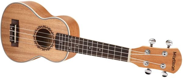 MARTISAN Ukulele Soprano con corde Aquila originali in nylon, Ukulele da 21 pollici per Principianti con Borsa, Accordatore, Corde Aggiuntive, Cinturino, Plettri