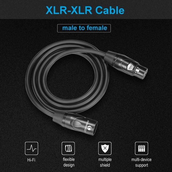 Cavo XLR Bilanciato,Cavo per Microfono Professionale,XLR maschio a XLR femmina (1M) - immagine 7