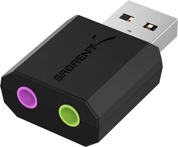 Adattatore USB Audio Esterno Stereo per Windows e Mac. Plug & Play Nessun driver necessario. [Nero] (AU-MMSA)