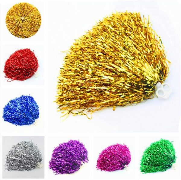 2PCS 30cm/11.8 '' Cheerleader Anello Pom Pom Pom Pom Sport Accessori Partito Danza Palla Party Pompoms Cheer Pom per Colleage Team Spirit Eventi aziendali - immagine 2