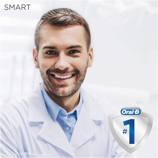 Oral-B Smart 4 45 Spazzolino Elettrico Testine Oral B Cross Action, 3 Modalit?? di Spazzolamento, Bluetooth, 1 Testina, Sbiancante Denti, Batteria Litio, Idea Regalo, Design Special Edition, Bianco - immagine 6