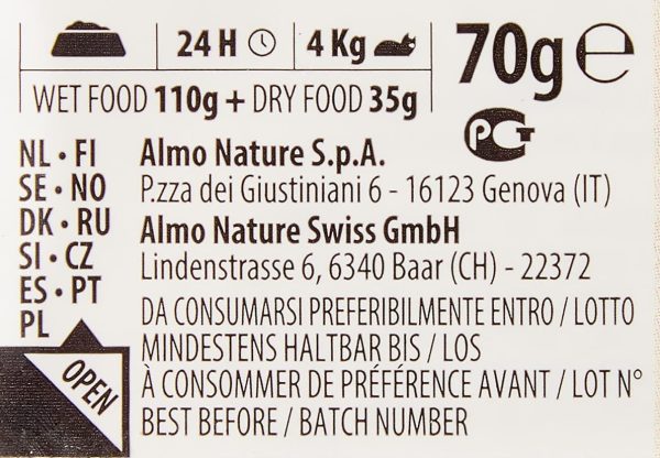 almo nature Megapack Tonno dell'Atlantico - cibo umido per gatti adulti 100% naturale - pacco da 6x70g lattine - immagine 4