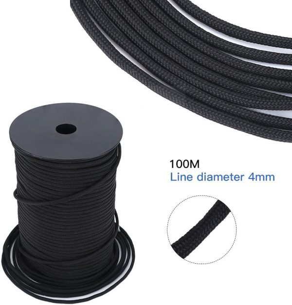 550 Paracord Riflettente, 100 m / 328,1 Piedi Cavo per Paracadute Resistente allo Strappo 4 mm Tipo 550 Paracord per Paracadute Cavo Paracord a 9 Fili - immagine 3