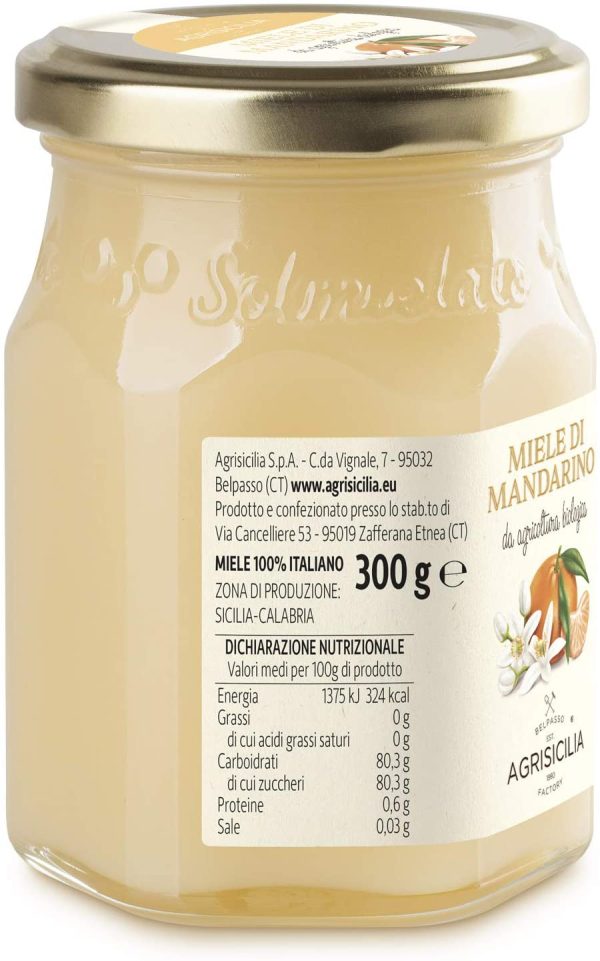 Agrisicilia Miele Di Mandarino Da Agricoltura Biologica - 300 g