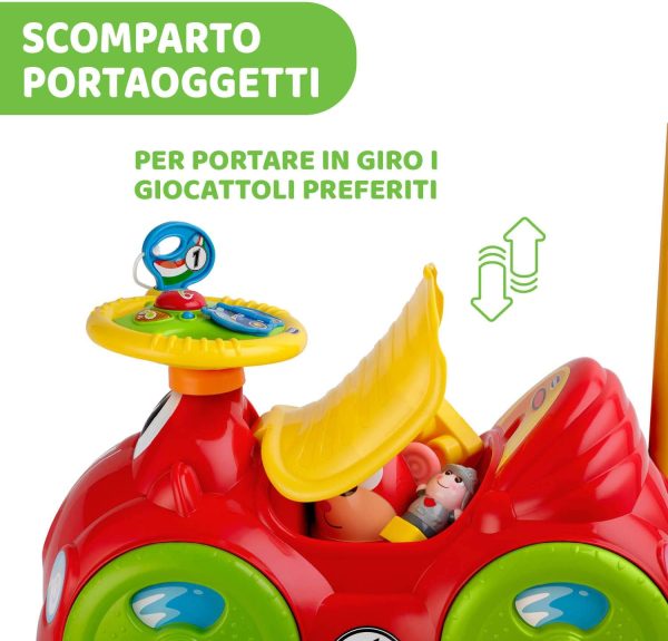 Chicco Macchina Cavalcabile per Bambini All Around, Macchinina Bimba con Clacson che Suona, Ruote Piroettanti e Vano Portaoggetti, Rosso, Max 20 Kg, Giochi per Bambini 1-3 Anni - immagine 7