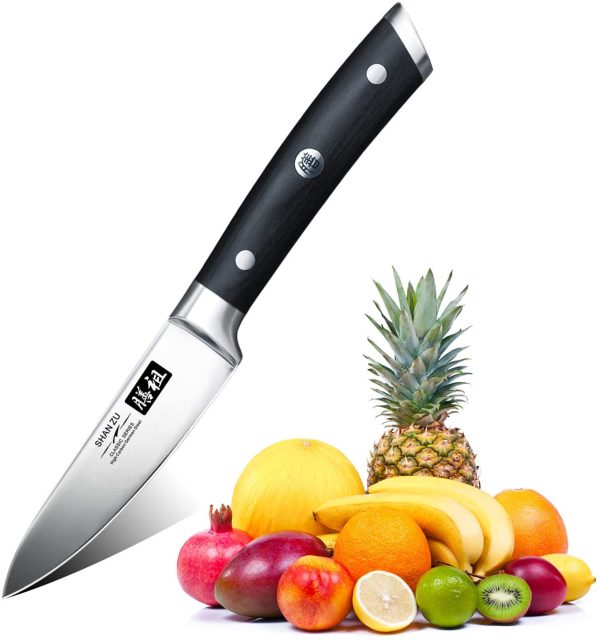 Coltelli per Frutta Professionali Acciaio al Carbonio Coltello da Cucina 9.5cm (3.75 inch) con Confezione Regalo - CLASSIC Series - immagine 3