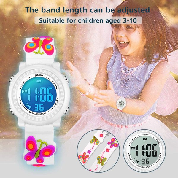 Bambini Orologi Bambini Sport Impermeabile 3D Carino Cartoon Digitale 7 Luci di Colore Orologio da Polso per Ragazzi Ragazze - immagine 3