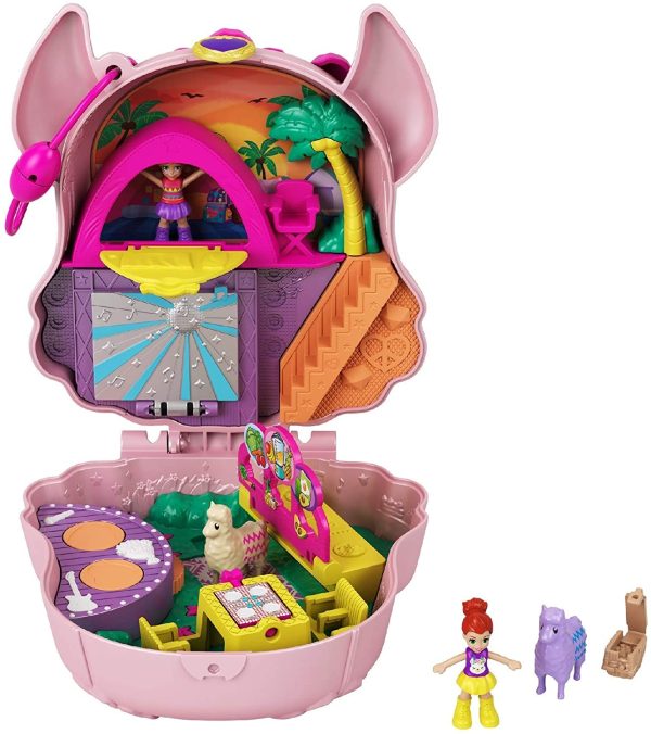 Polly Pocket- Cofanetto Lama Music Party con Micro Bambole di Polly e Lila, Accessori Giocattolo per Bambini 4+Anni, GKJ50 - immagine 7