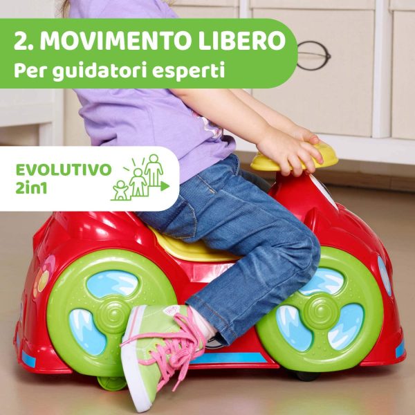 Chicco Macchina Cavalcabile per Bambini All Around, Macchinina Bimba con Clacson che Suona, Ruote Piroettanti e Vano Portaoggetti, Rosso, Max 20 Kg, Giochi per Bambini 1-3 Anni - immagine 2