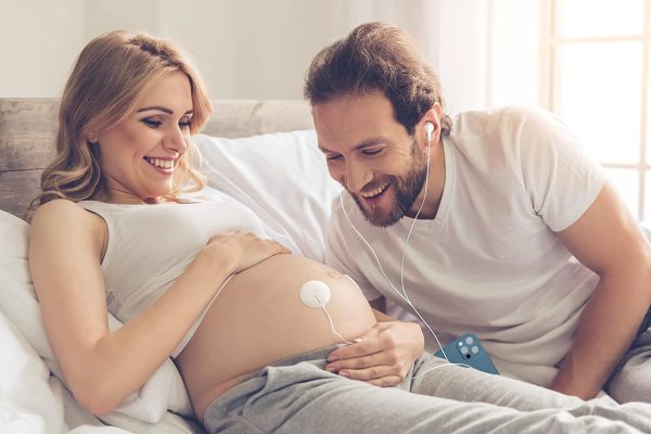 Mosalogic Cuffie per Gravidanza Pancia Bambino con Altoparlante per Riprodurre Musica al Bambino all'interno del Grembo Materno, Regalo per Gravidanza Blu - immagine 4