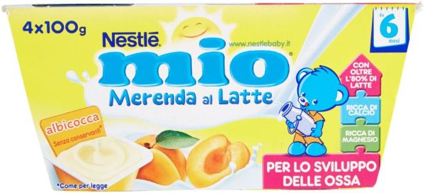 Nestl?? Mio Merenda al Latte e Albicocca senza Glutine, 4 x 100g