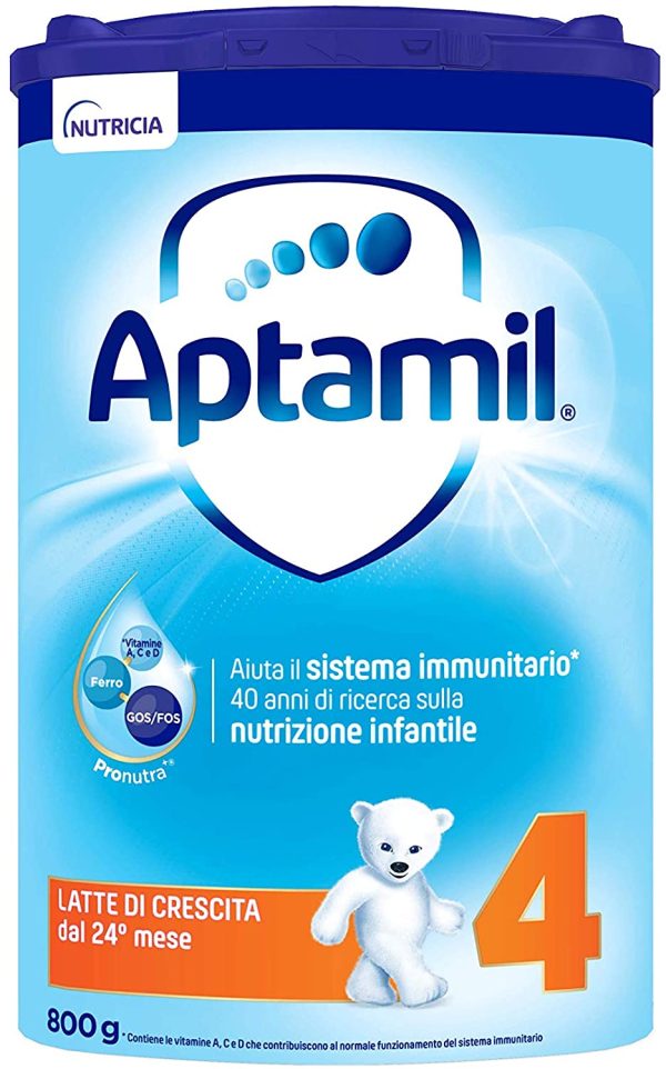 Aptamil 4, Latte di Crescita in Polvere Formulato per Neonati da 12 Mesi, Stage 4, 4 Pezzi, 3.2 Kg