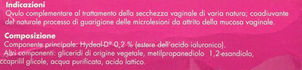 Fidia Farmaceutici Hyalo Gyn Ovuli Vaginali Idratanti Con Hydeal-D 0,2% |10 Ovuli | Formulazione A Rilascio Prolungato Di Acido Ialuronico| Senza Parabeni - immagine 3