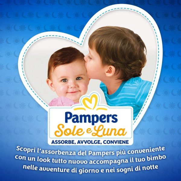 Pampers Sole e Luna Mini, 126 Pannolini, Taglia 2 (3-6 kg)