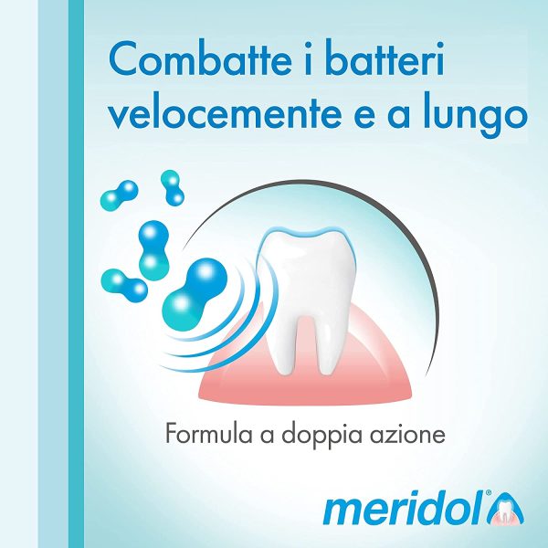 Meridol Dentifricio Protezione Gengive Con Ingrediente Antibatterico, 2 x 75 ml - immagine 3