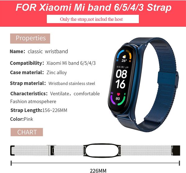 BDIG Cinturino per Mi Band 6 Cinturini Metallo in Acciaio Inossidabile MiBand 5 Bracciale di Ricambio Braccialetto con Links Strumento di Rimozione da Polso Sostitutivo Wristband Cinturini Mi Band 4/3 - immagine 6