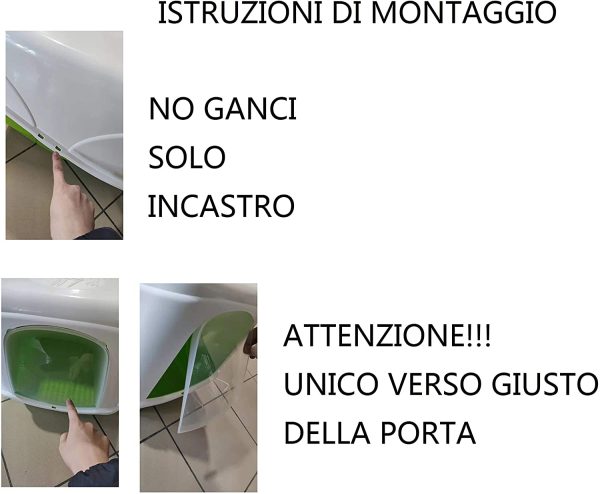 BPS PET SHOP LETTIERA Gatto Chiusa 54x38.5x38cm Colore Casuale??con Tappetino Lettiera Colore Casuale??, LETTIERA Chiusa, LETTIERA per Gatti IGIENE E TOELETTATURA - immagine 3