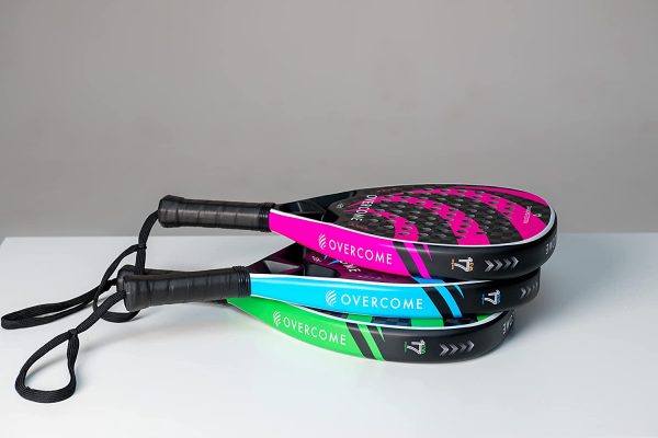 OVERCOME Racchetta Padel Unisex, Padel Racchette Fibra di Carbonio 12K, Diamond, Paddle Racchetta Forma Diamante, Livello Intermedio-Avanzato, Ottimo Bilanciamento - immagine 3