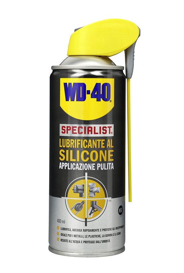 WD-40 Specialist - Lubrificante al Silicone Spray Applicazione Pulita con Sistema Doppia Posizione - 400 ml - immagine 4