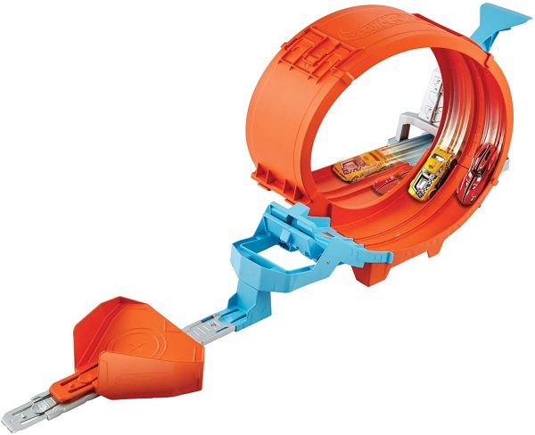 Hot Wheels -Pista Acrobazie nel Loop con Lanciatore Doppio, Rampa a Molla e Macchinina, Giocattolo per Bambini 4+ Anni, GTV13 - immagine 5