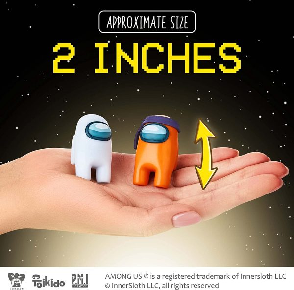 P.M.I., Among Us Crewmate Figures, Confezione con Serie di 5 Figurine Giocattolo - Regalini e Oggetti Collezione Giocabili, Mini-giocattoli con 3 Accessori Inclusi - immagine 6