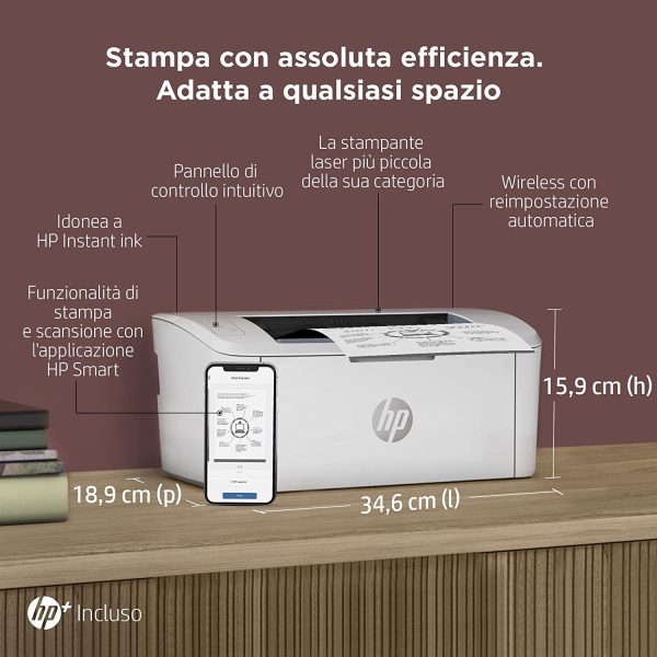 Stampante A Singola Funzione  LaserJet M110we, Bianco - immagine 3