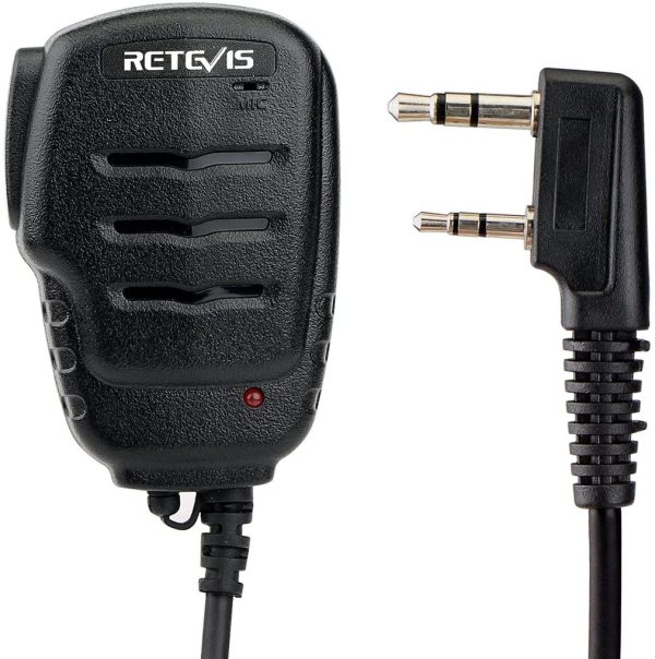 RS111 Altoparlante Microfono 2 Pin Microfono a Distanza Compatibile con Walkie Talkie  RT24 RT22 RT27 RT3S RT5 Kenwood BAOFENG UV-5R BF-888S TYT PUXING WOUXUN Ricetrasmettitore(2 Pz) - immagine 5