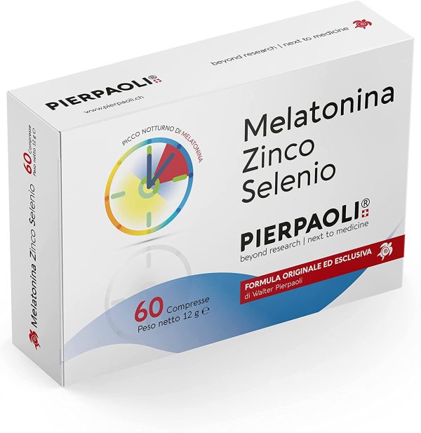 Pierpaoli - Melatonina Zinco Selenio: Integratore Alimentare che Contrubuisce a Migliorare la Qualit?? del Sonno e a Supportare il Sistema Immunitario, 1 Confezione da 60 Compresse da 1 mg - immagine 2