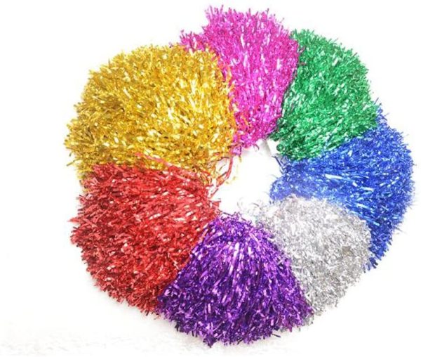 2PCS 30cm/11.8 '' Cheerleader Anello Pom Pom Pom Pom Sport Accessori Partito Danza Palla Party Pompoms Cheer Pom per Colleage Team Spirit Eventi aziendali - immagine 7