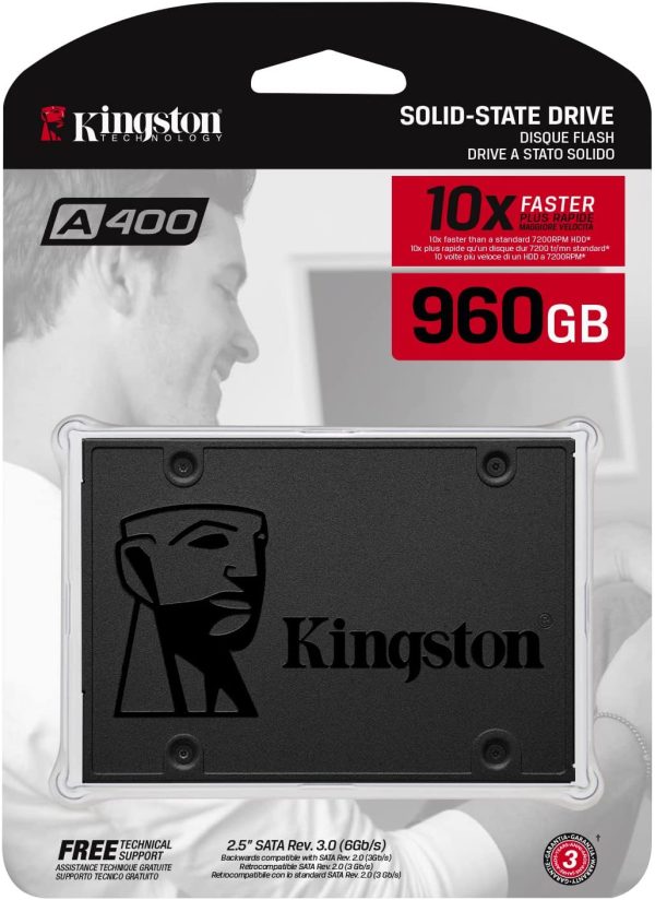 A400 SSD Unità a stato solido interne 2.5" SATA Rev 3.0, 960GB - SA400S37/960G - immagine 6