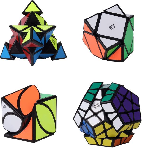 ROXENDA Speed Cube Set, Cubo Magico di Skew Ivy Piramide Megaminx Speed Cube con Confezione Regalo, Tutorial Segreto per Cubi - immagine 4