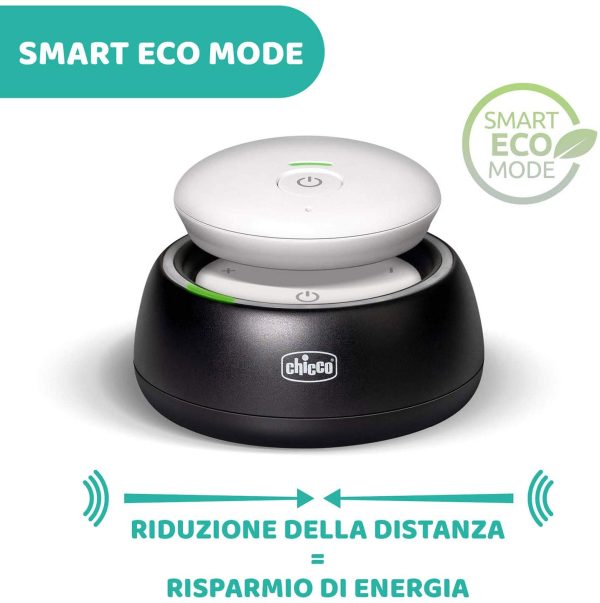 Chicco Baby Monitor Audio per Neonati e Bambini con Tecnologia DECT, Portata 300 m, Modalit?? Eco Intelligente e Attivazione Vocale per Ridotto Consumo Energetico, Batterie Ricaricabili a Lunga Durata - immagine 2