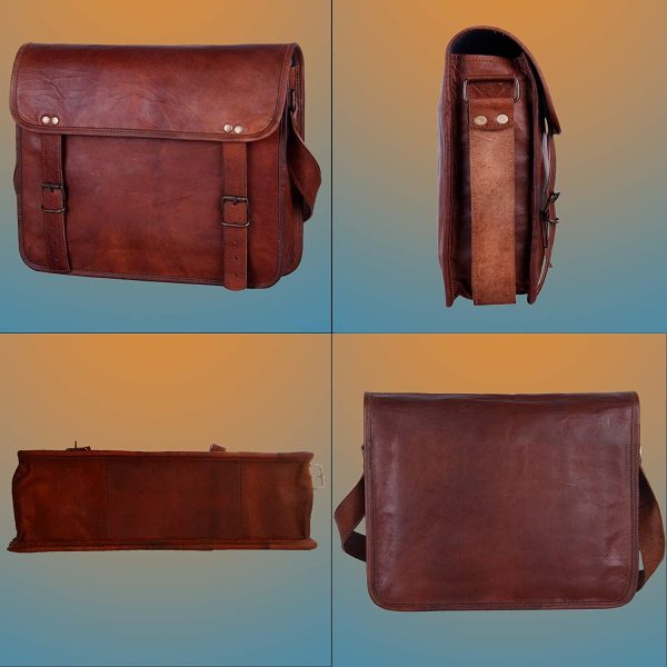 Borse in pelle da 13" pollici in vera pelle Messenger Messenger MacBook Air Pro Laptop Ipad Tablet Satchel Bag