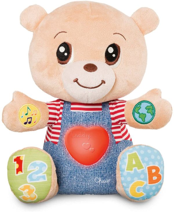 Chicco Teddy Orso delle Emozioni, Peluche Evolutivo Interattivo Bilingue Italiano/Inglese, Gioco Educativo con Emozioni, Numeri e Lettere, Pupazzo con Luci e Canzoni - Giochi Bambini 6 Mesi - 5 Anni - immagine 7