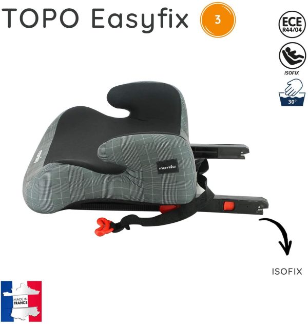 Rialzo per seggiolino per bambini NANIA TOPO EASYFIX gruppo 3 (22-36kg) - produzione francese 100% - London - immagine 3