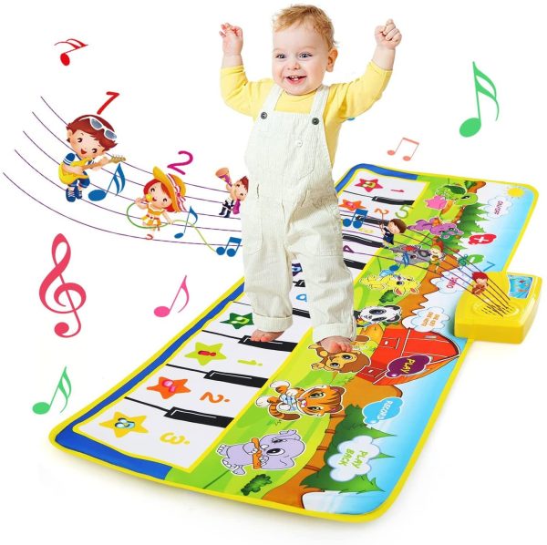 NEWSTYLE Tappeto Musicale Bambini,Tappetino per Pianoforte con8 Suoni Strumenti,Tappeto Danza Musicale Tocco Mat Educativo Giocattolo per Bambini 1 2 3 4 5 Anni (100 x 36cm) - immagine 5