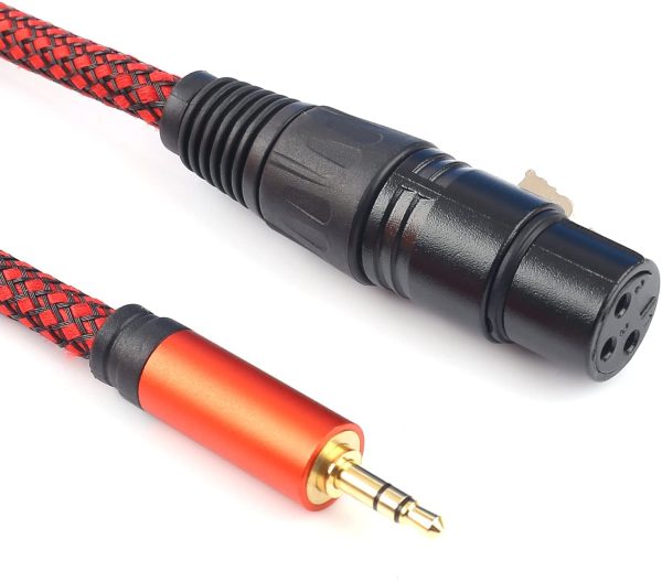 SiYear Cavo di connessione sbilanciato, da mini jack stereo TRS da 3,5 mm a doppio XLR maschio a 3 poli, cavo patch separatore a Y, lunghezza: 1,5 m 3.5TRS M-XLRM(3M)