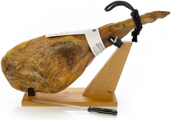 Prosciutto Spagnolo Serrano Riserva + Porta Prosciutto + Coltello 6.2 - 6.8 Kg - Jamon Serrano Crudo - immagine 4