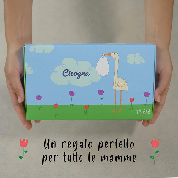 Mili?? 8 Bustine Corredino Neonato Ospedale 100% Made In Italy Sacchetti Cambio Neonato Ospedale 35x25 con Cursore Ermetico per Future Mamme Lista Nascita Beb?? Idea Regalo Neonati Maschio e Femmina - immagine 3