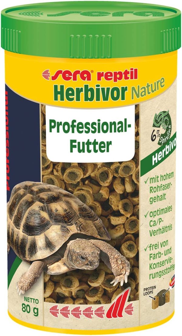 Reptil Herbivor Nature Food, Contiene Proteine Vegetali di Alta Qualit??, Grassi e Vitamine, 80 g