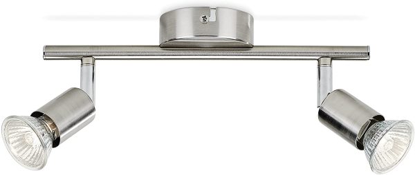 Philips Lighting Limbali, Lampada Faretti da Soffitto, 2 Punti Luce, Acciaio - immagine 2