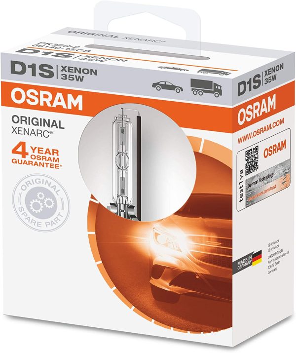 OSRAM XENARC ORIGINAL D1S bulbo allo xeno, lampada a scarica, qualit?? OEM, 66140-1SCB, astuccio appendibile (1 lampada) - immagine 2