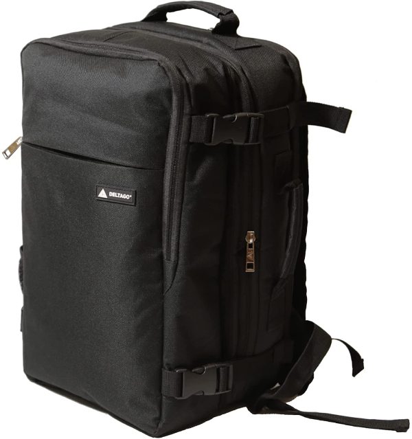 DELTAGO - Zaino Bagaglio A Mano 40x20x25 Ryanair - Borsa Valigia Da Viaggio Aereo Uomo Donna, 20L, Espandibile, Pratico, Morbido, Leggero, Organizer, Voli Low Cost Ryanair, EasyJet, Volotea - immagine 5